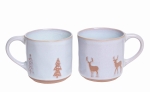 kubek kamionkowy  White Xmas 350 ml