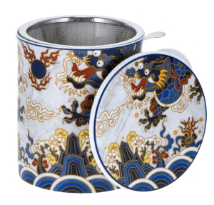 Kubek porcelanowy z pokrywką „Haku” 320 ml